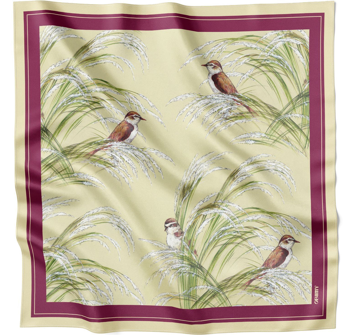 Silk scarf "Silence of the heart"