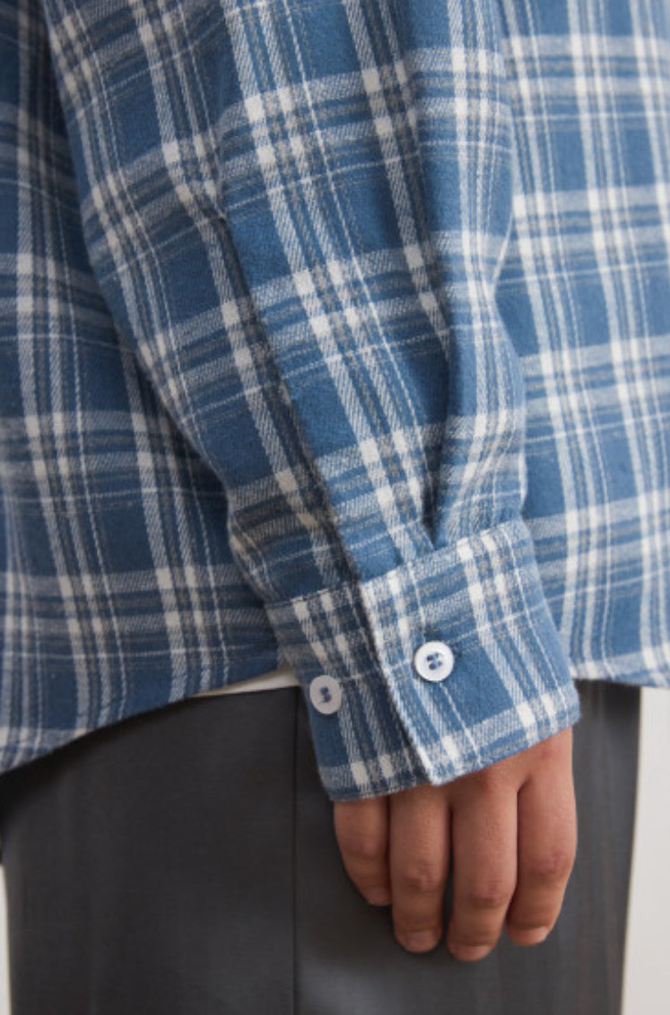 Autumn plaid shirt  - Blue