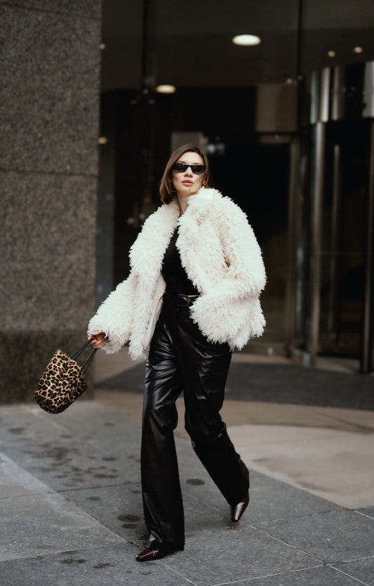 Feather Coat “Angel” – White (Short 65 cm Version)