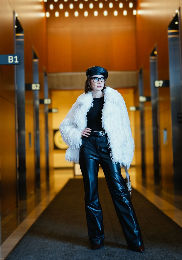 Feather Coat “Angel” – White (Short 65 cm Version)