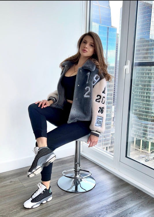 Pure Wool Bomber Jacket