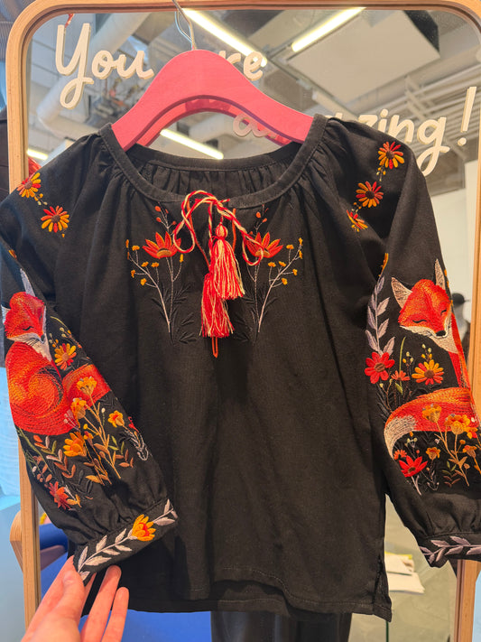 Embroidered shirt “ Fox” for a girl