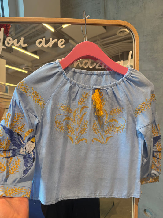 Embroidered shirt “ Swallow” for a girl