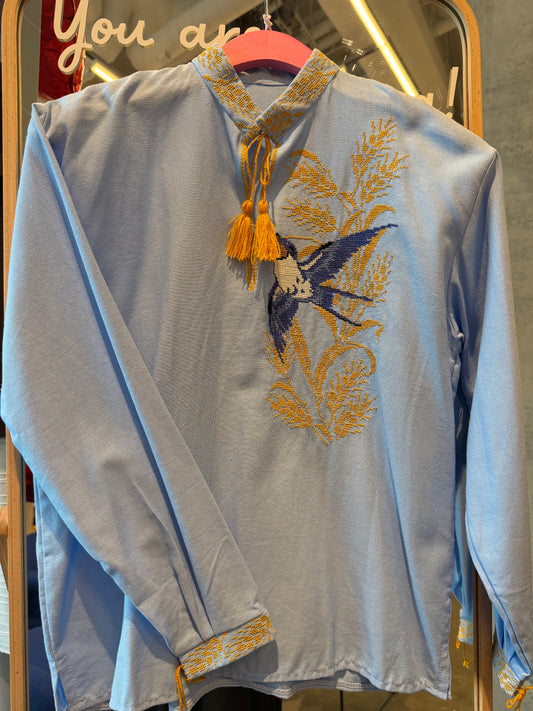 Embroidered shirt “Swallow” for a boy
