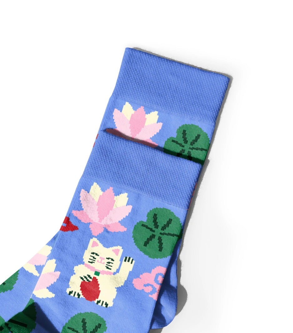 Socks “Asian motifs” Cat