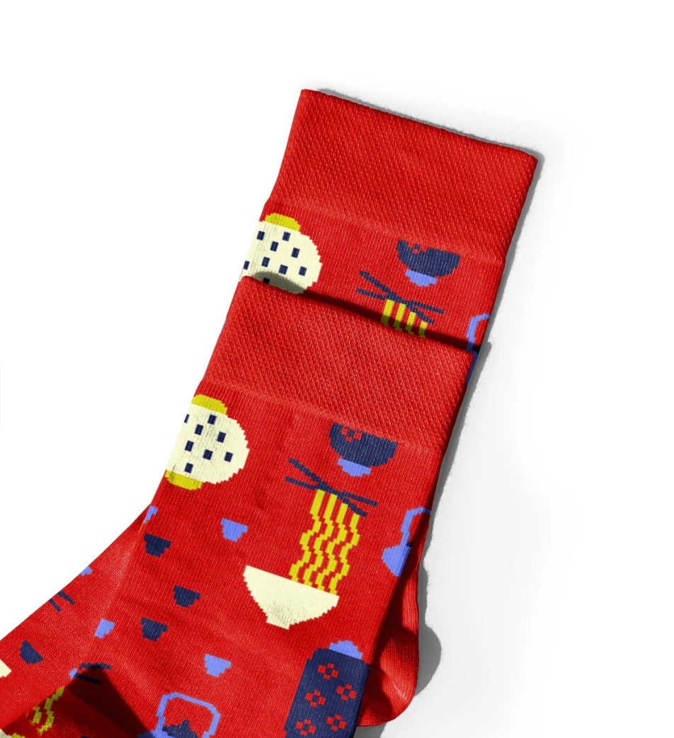 Socks “Asian motifs” Noodles