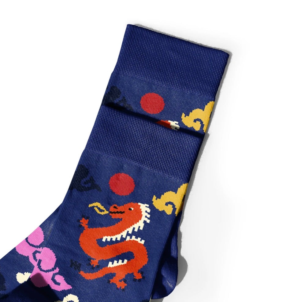 Socks “Asian motifs” Dragon