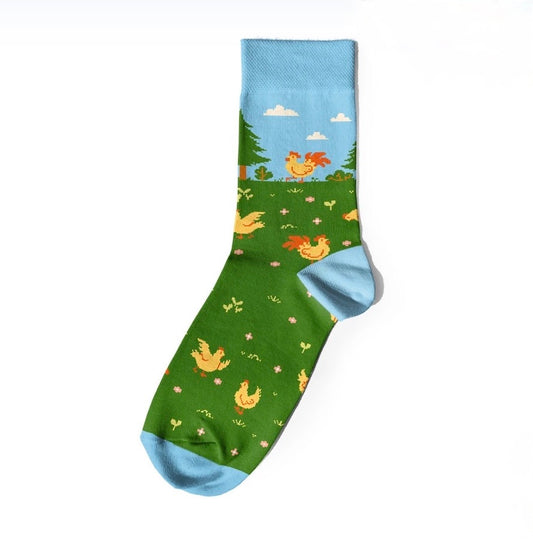 Socks "Village core" Chicken