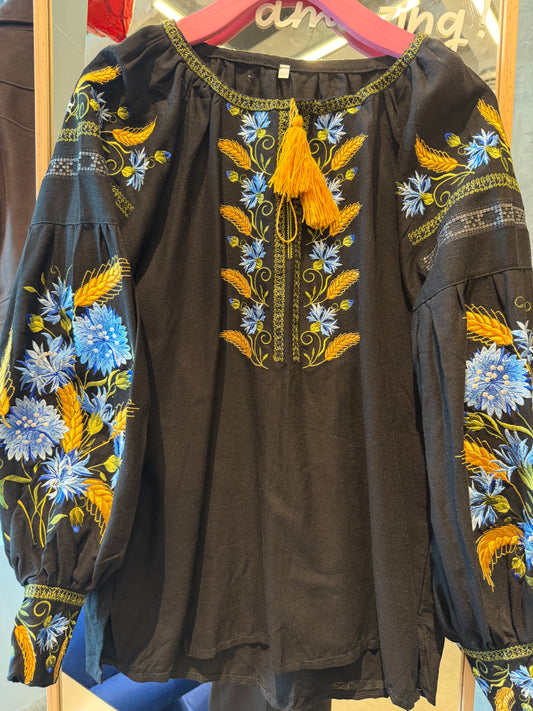 Women’s Embroidered shirt “Cornflower”