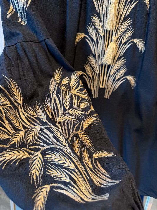 Women’s Embroidered  dress “ Kolos” - Black