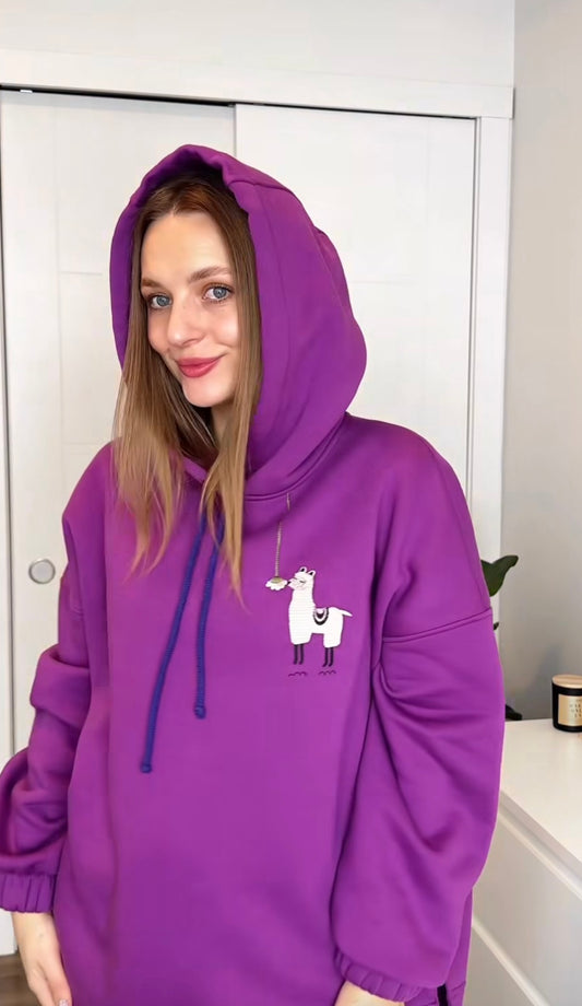 Purple set with embroidery