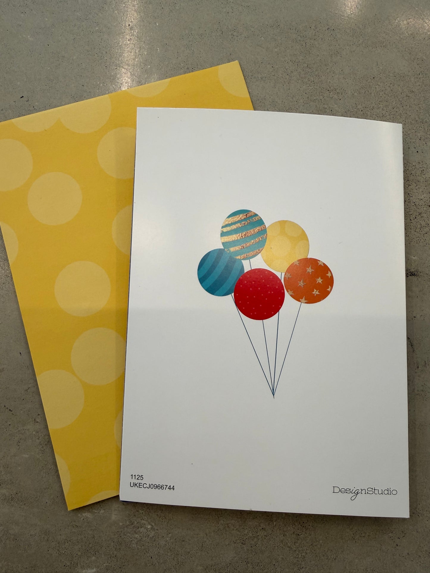 Postcard Birthday balloons