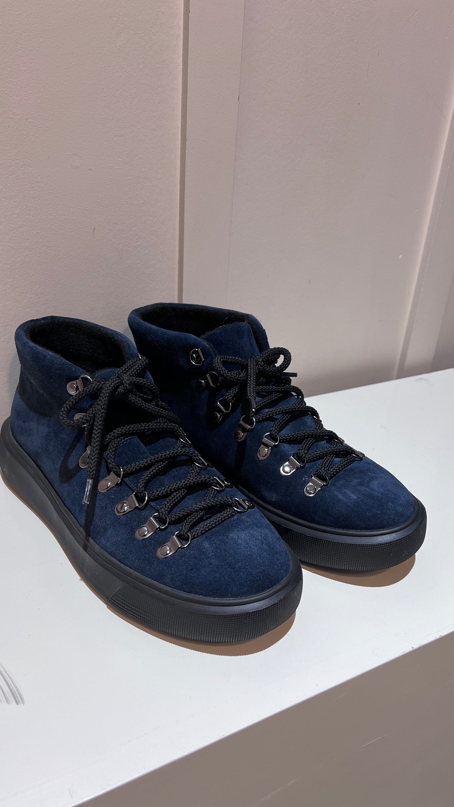 Navy Suede Sneakers