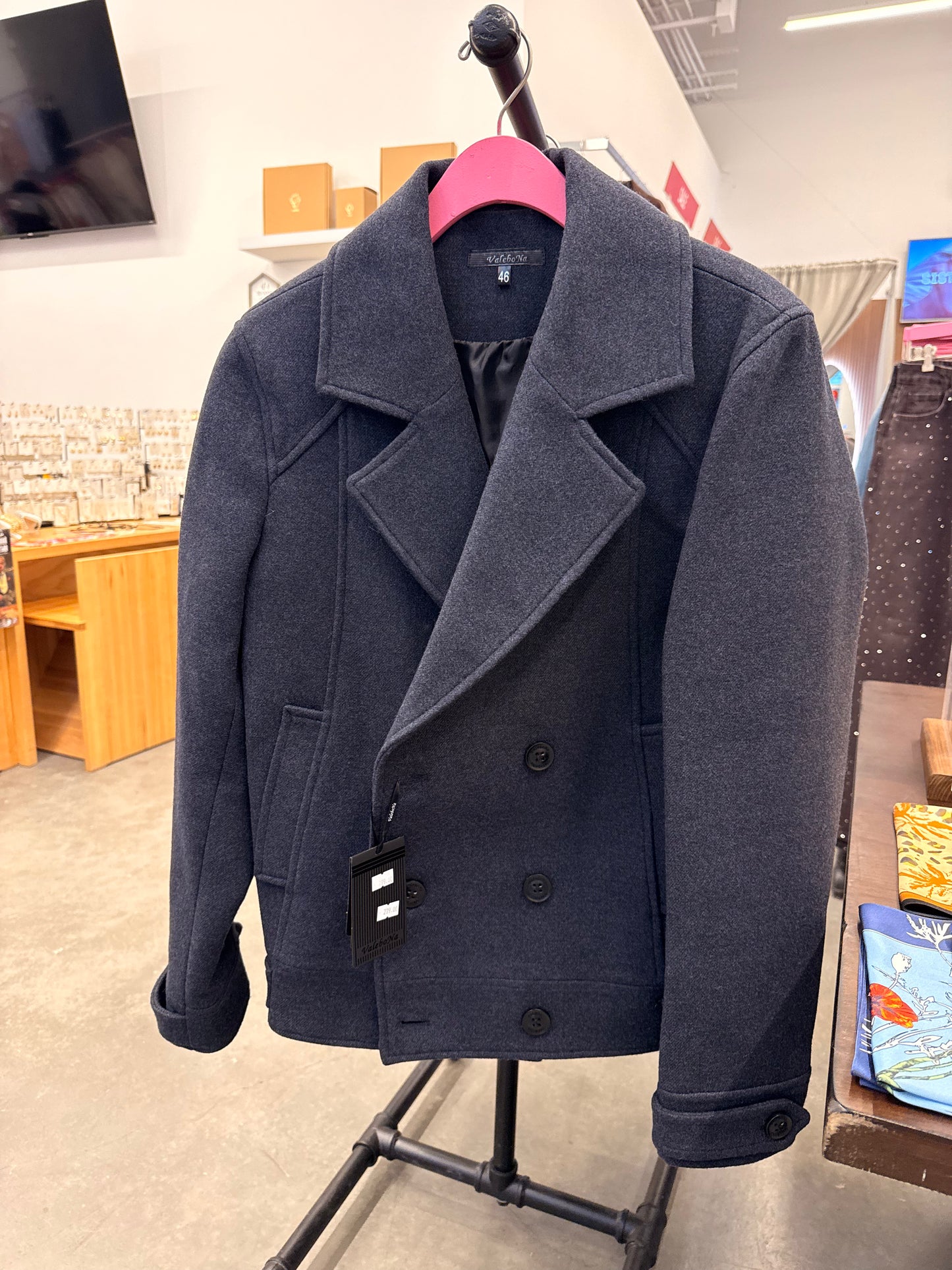 Men’s Navy Wool Peacoat