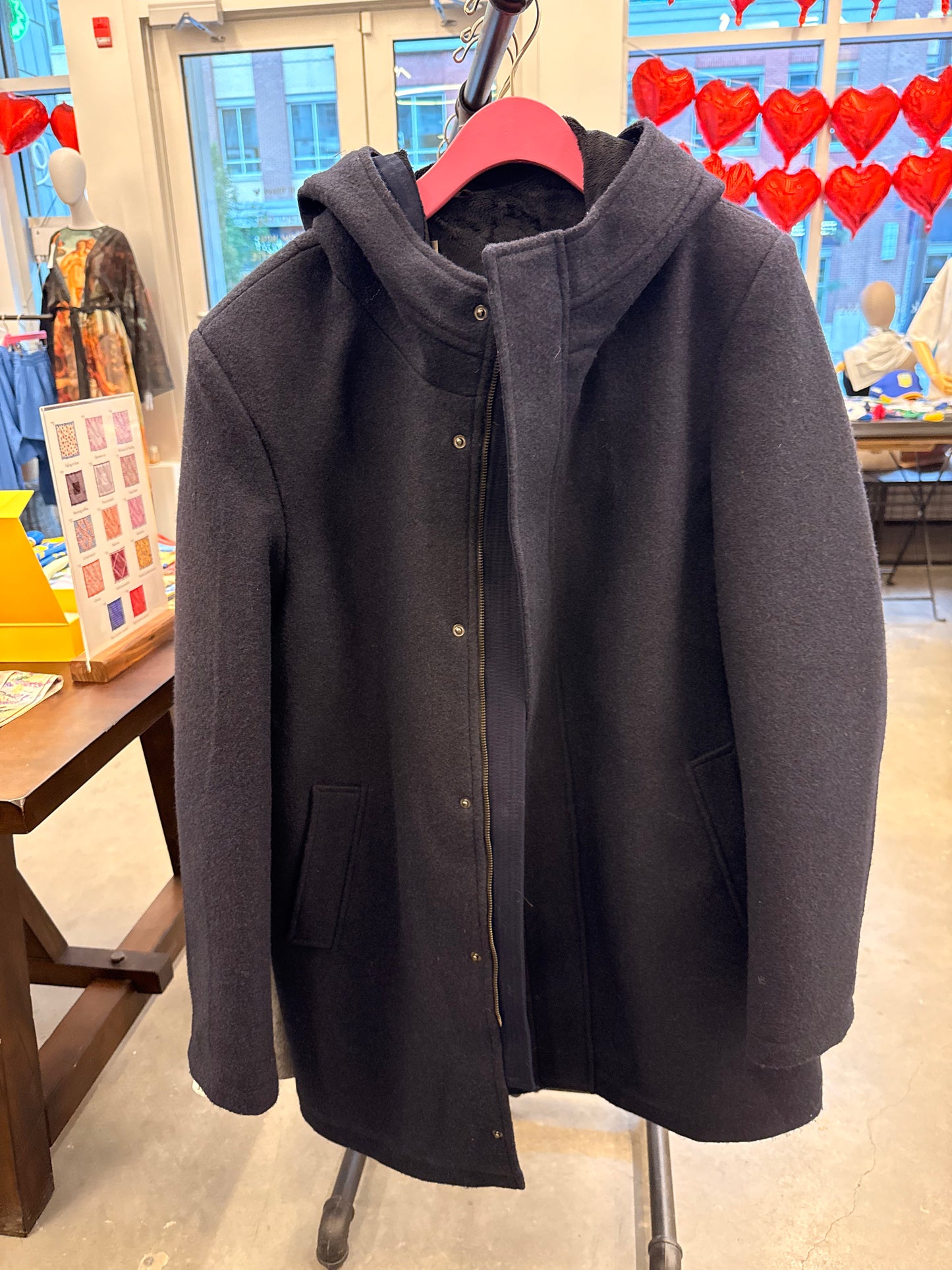 Men’s Hooded Wool Coat