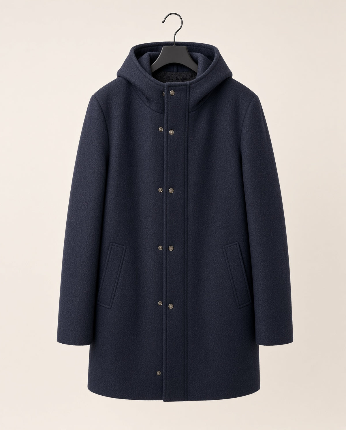 Men’s Hooded Wool Coat