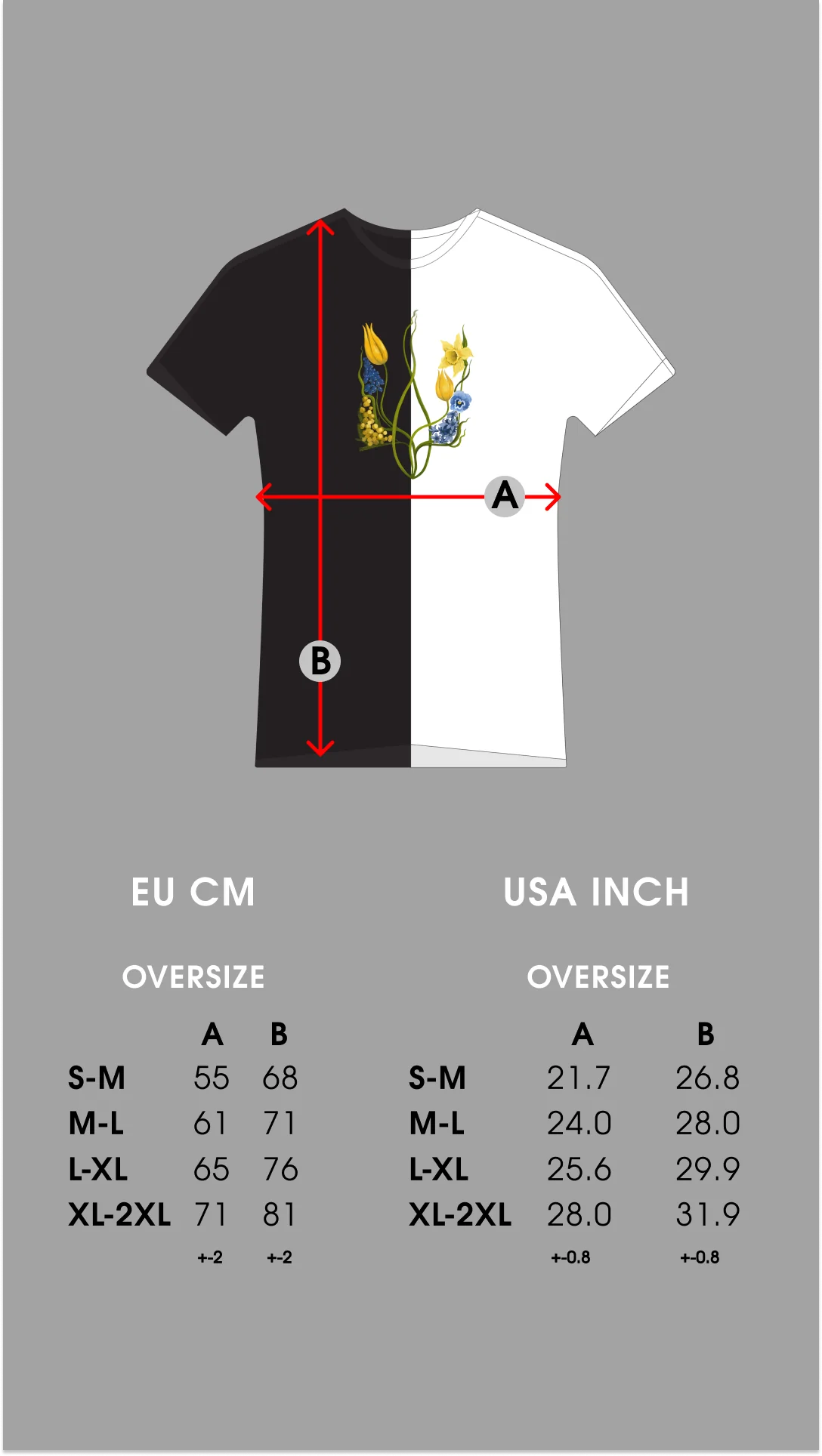 T-shirt "Blossoming Trident" Oversize (center)