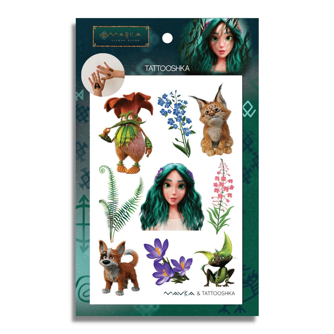 Temporary tattoo Mavka animals – Be Brave 💙💛