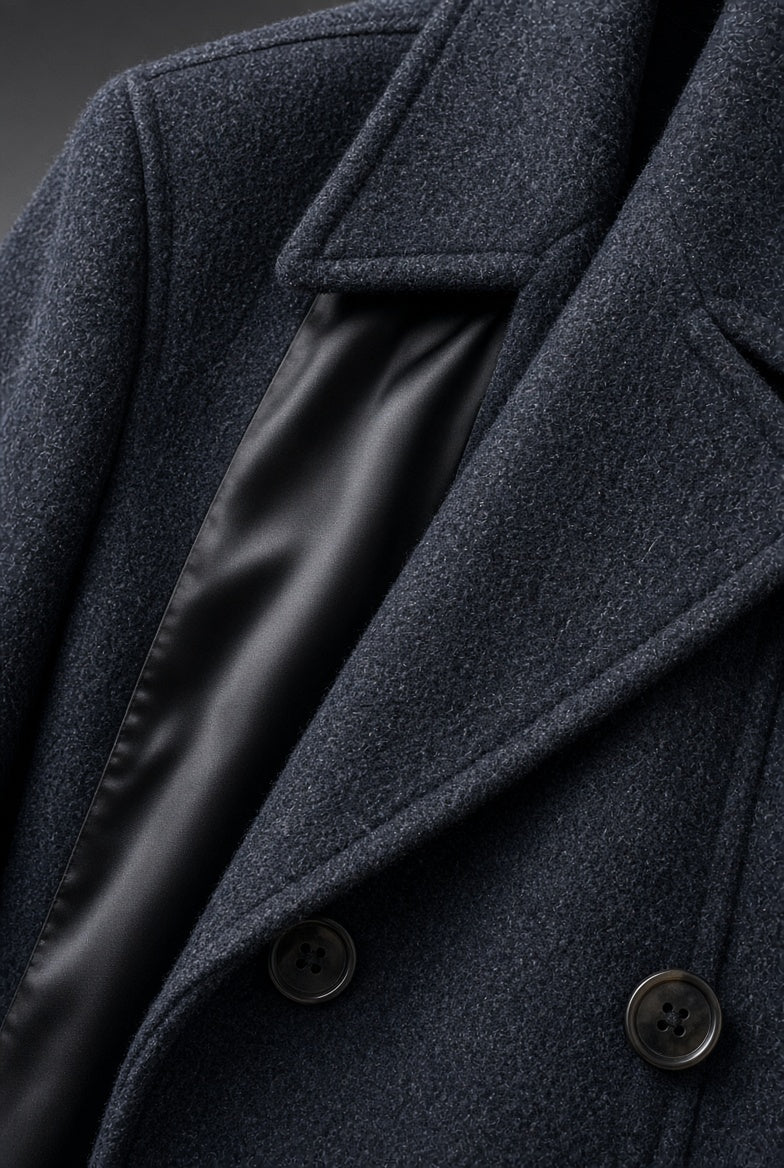 Men’s Navy Wool Peacoat