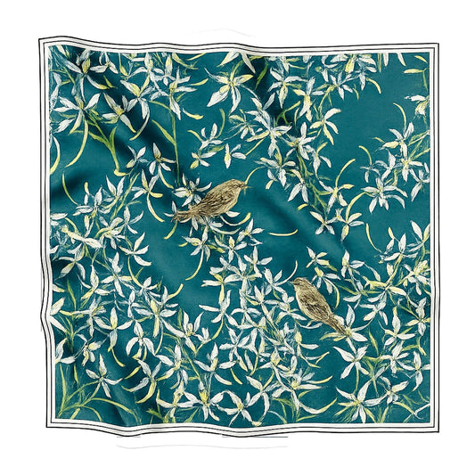 Silk Scarf "Melody of Two"  (Double-sided print)