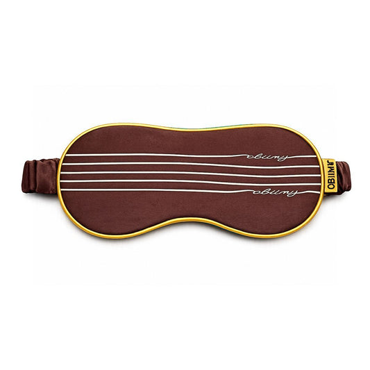 Italian silk sleep mask "Morning coffee"