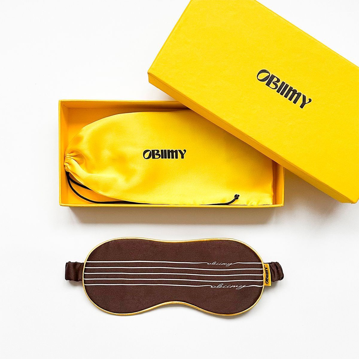 Italian silk sleep mask "Morning coffee"