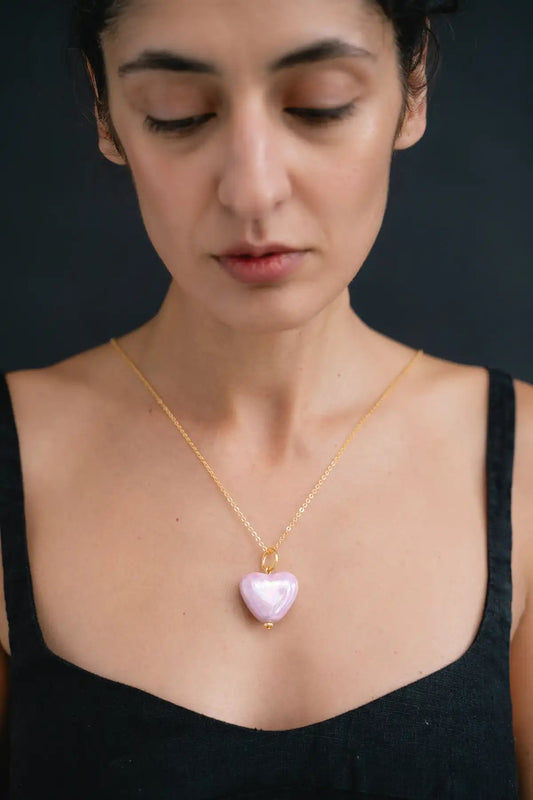 Porcelain heart violet