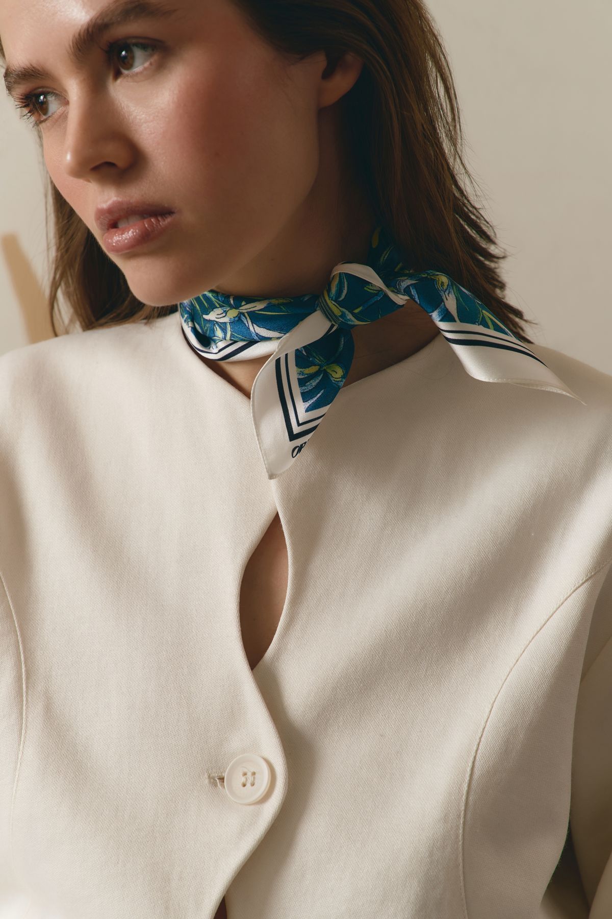 Silk Scarf "Melody of Two"  (Double-sided print)