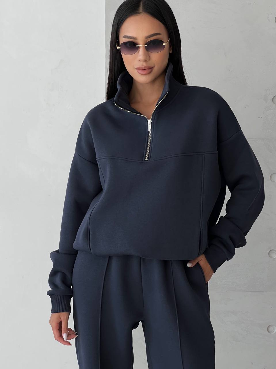 [ ZIP TRACKSUIT ] Dark blue grey