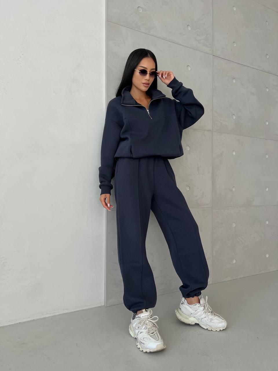 [ ZIP TRACKSUIT ] Dark blue grey