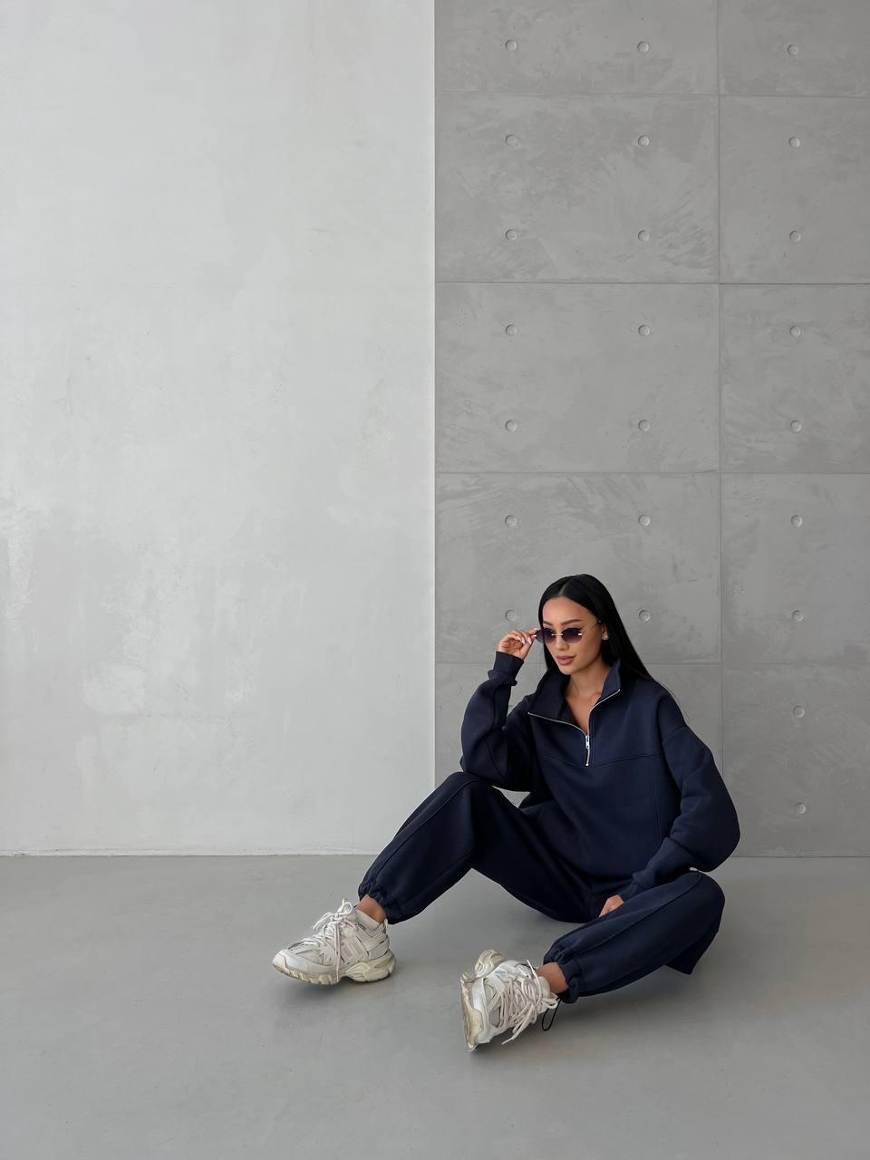 [ ZIP TRACKSUIT ] Dark blue grey