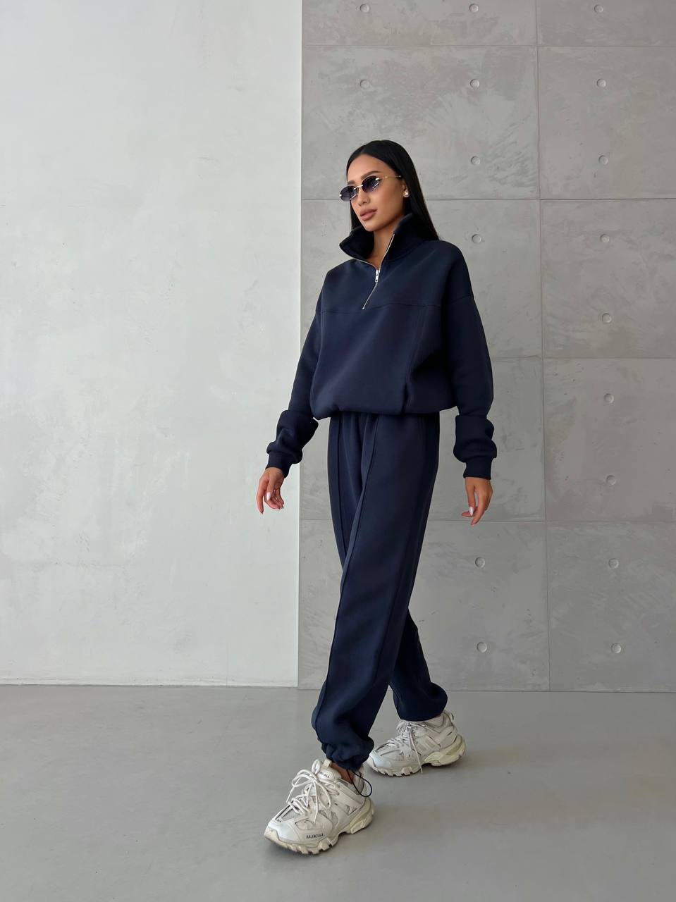 [ ZIP TRACKSUIT ] Dark blue grey