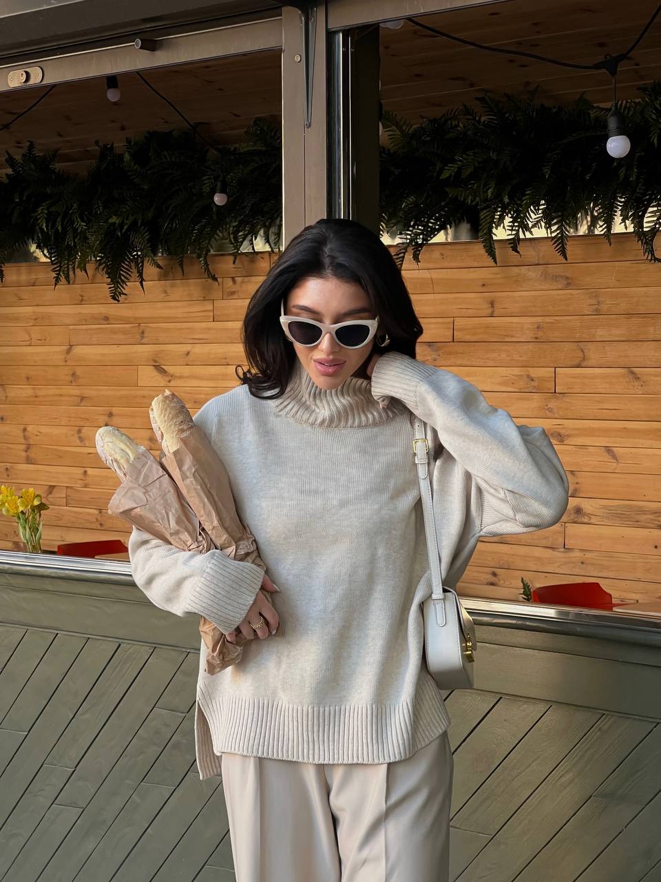 Warm sweater (latte color)