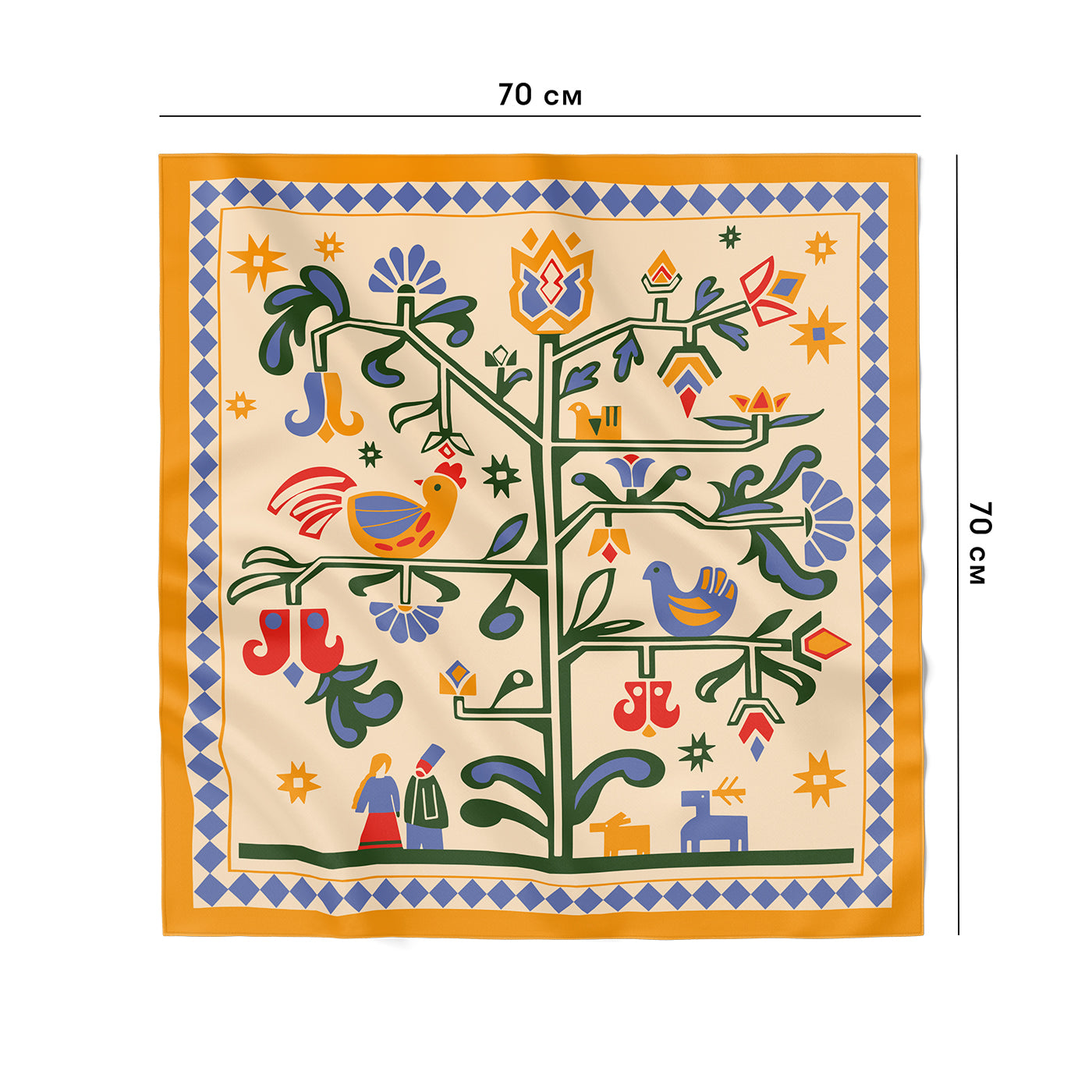 Scarf "Tree of Life" beige