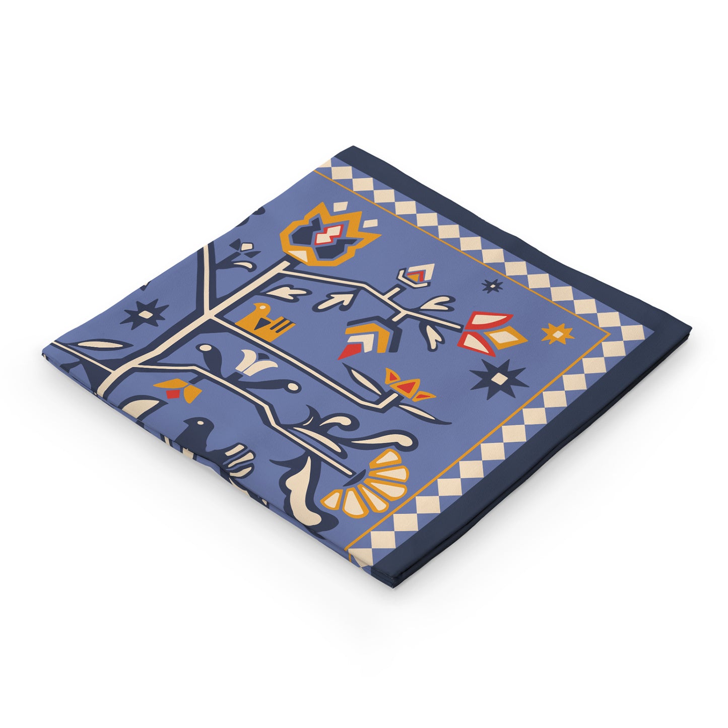 Scarf "Tree of Life" blue