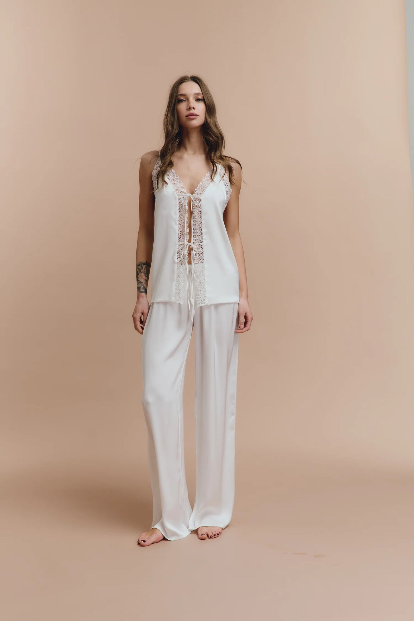 LUCY - WHITE PJS WITH PANTS
