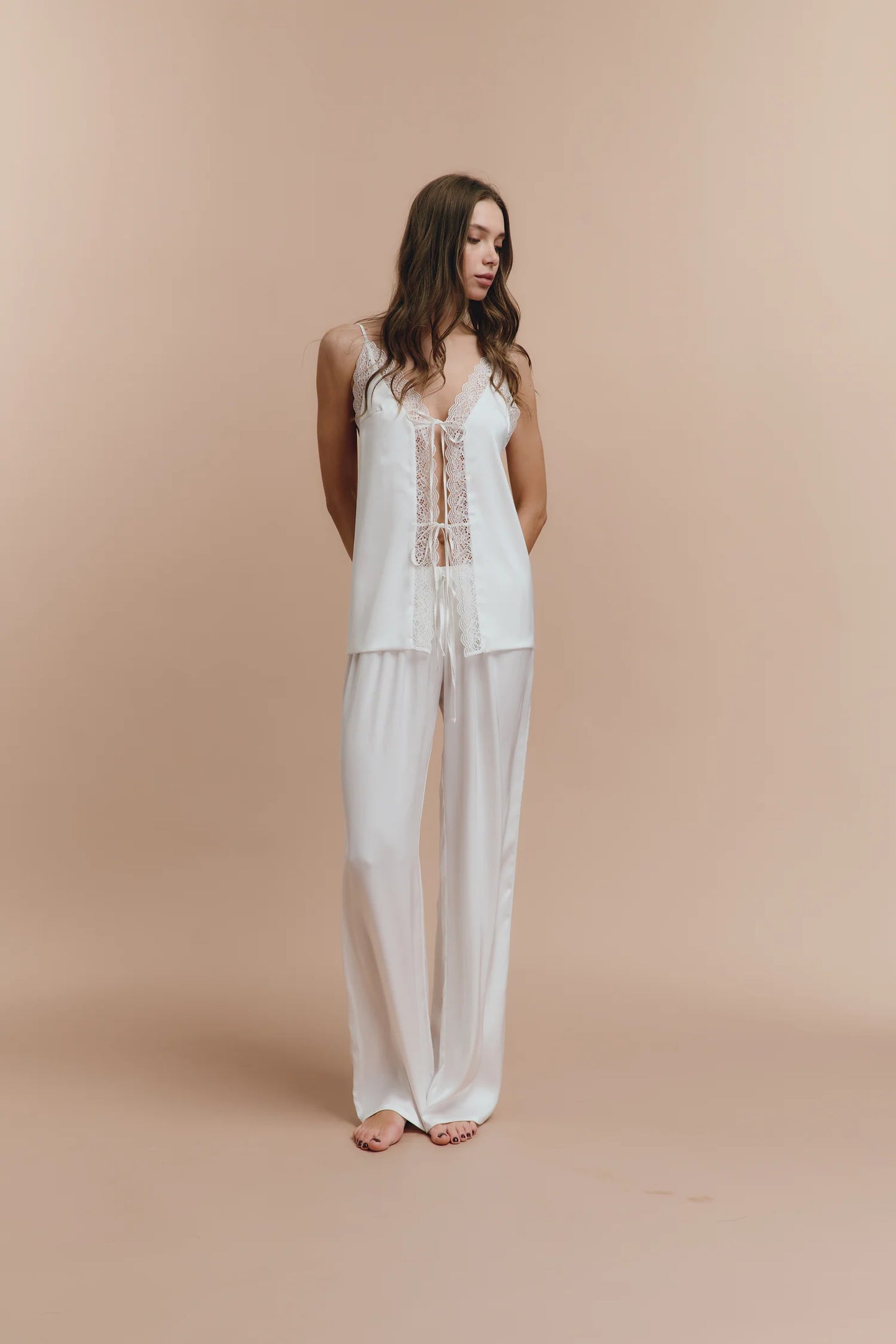 LUCY - WHITE PJS WITH PANTS